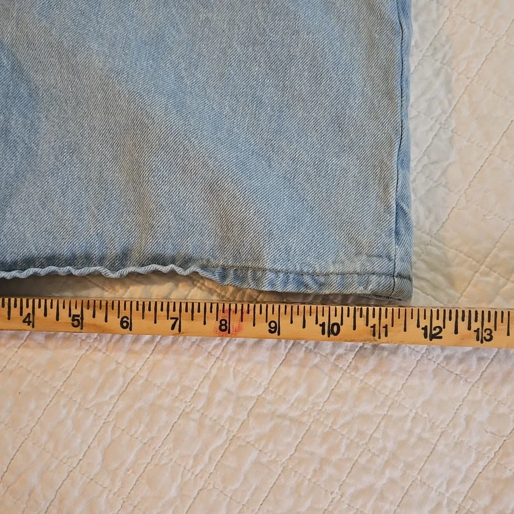 Everlane A Line Shorts Womens 27 Waist High Waisted Cotton Light Wash - Picture 7 of 10